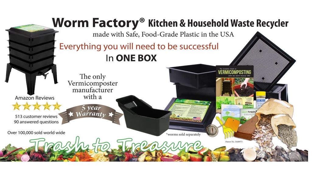 Worm Factory 360 complete including 4 trays (Worm 33%)