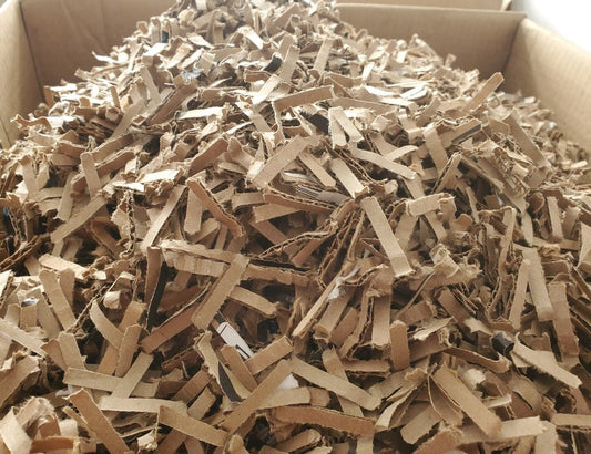 Shredded cardboard sold by weight